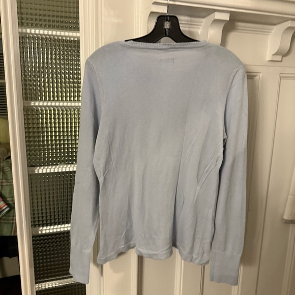 Armani Exchange Women’s Light Blue Cashmere/ Cotton Sweater Sz M EUC - Picture 3 of 12